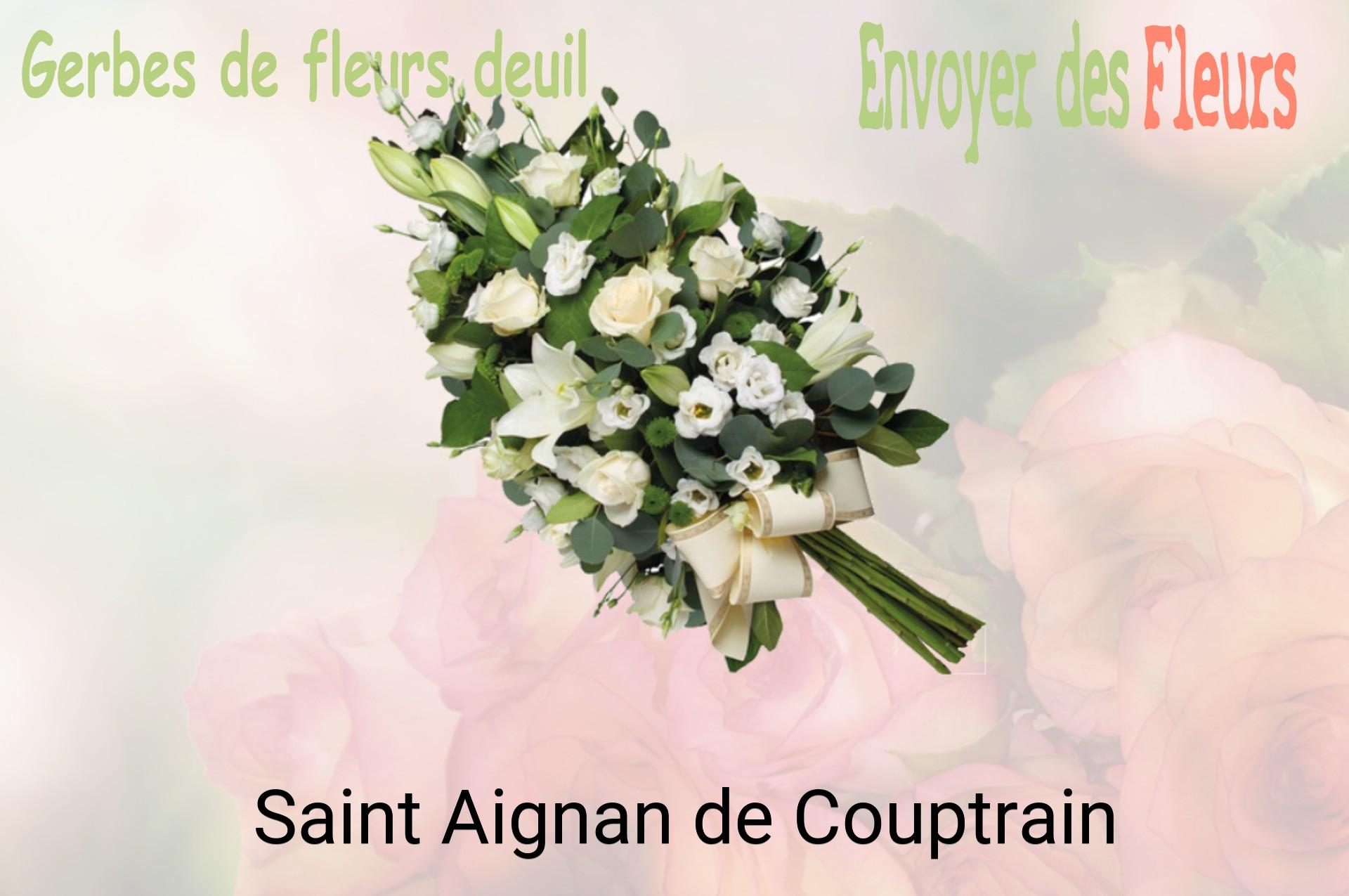 Gerbe de fleurs de deuil livrée à Saint-Aignan-de-Couptrain